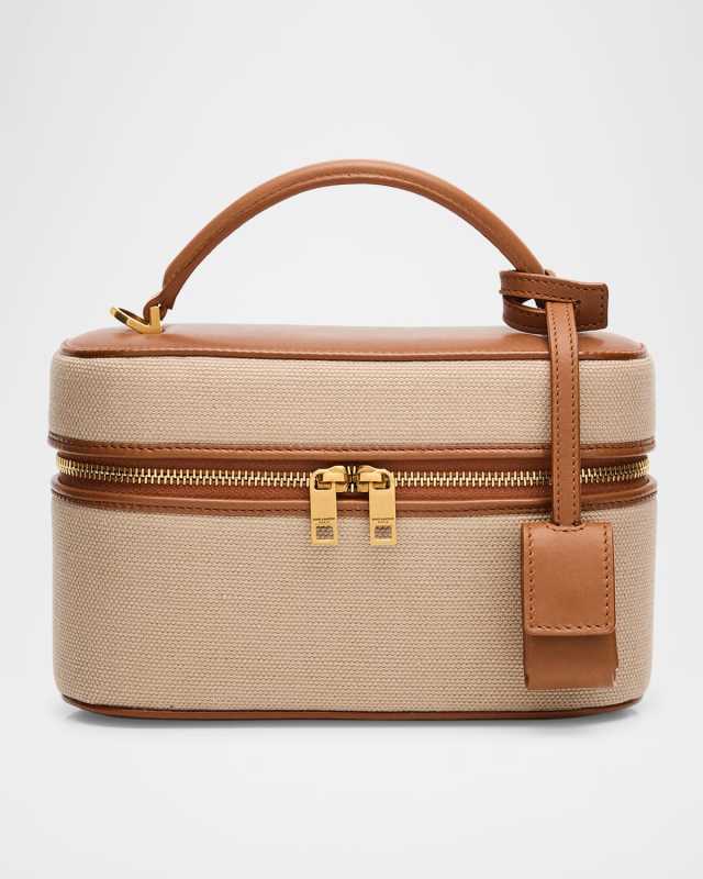Vanity Crossbody Bag in Canvas and Leather